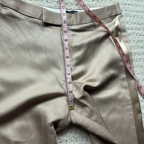 Banana Republic NWT Women’s Beige Linen Wide Leg Pants Size 8P x 30” Inseam NEW - Picture 10 of 13